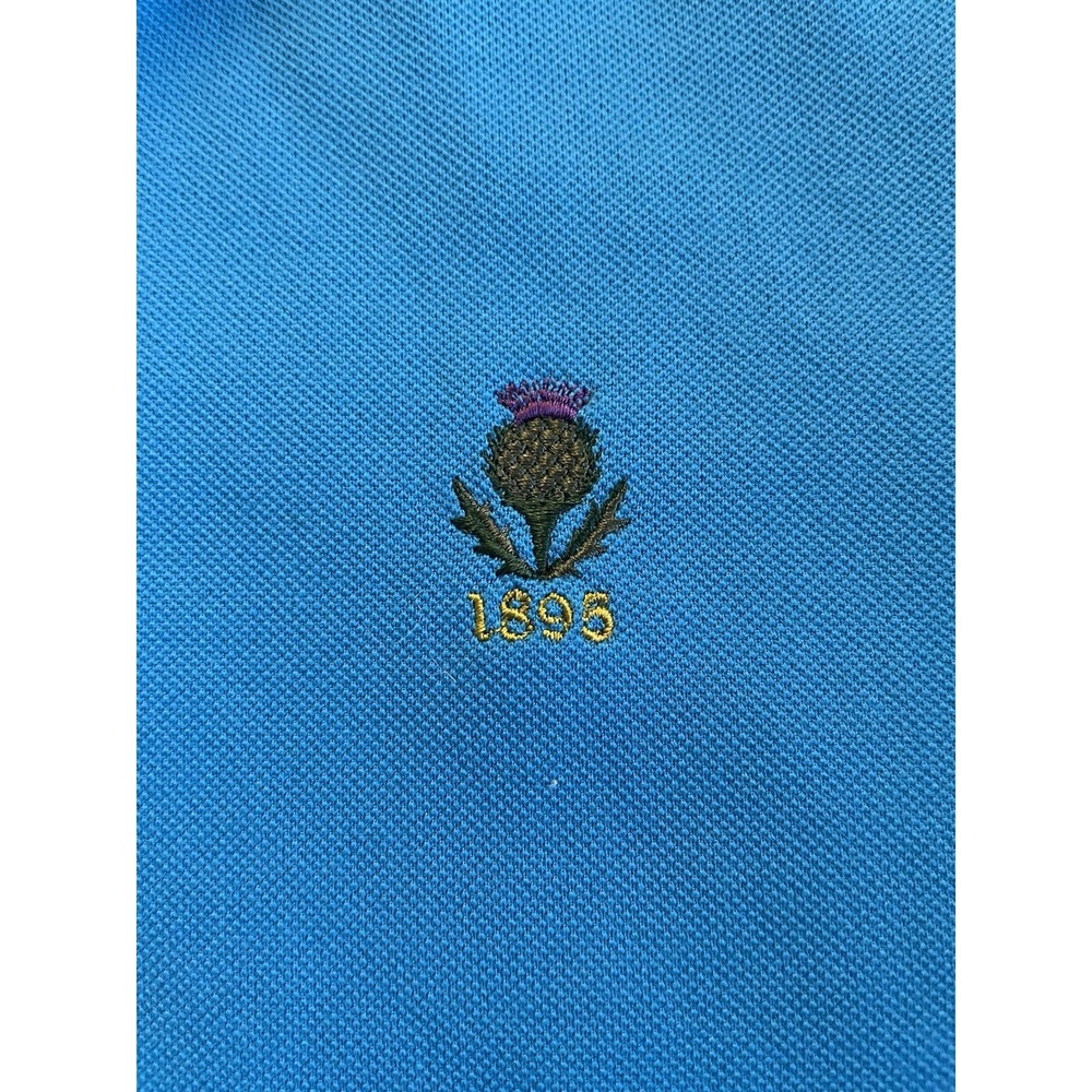 Antigua Short Sleeve Collared Golf Polo Shirt Embroidered Logo Blue Medium JBHS - Picture 7 of 8
